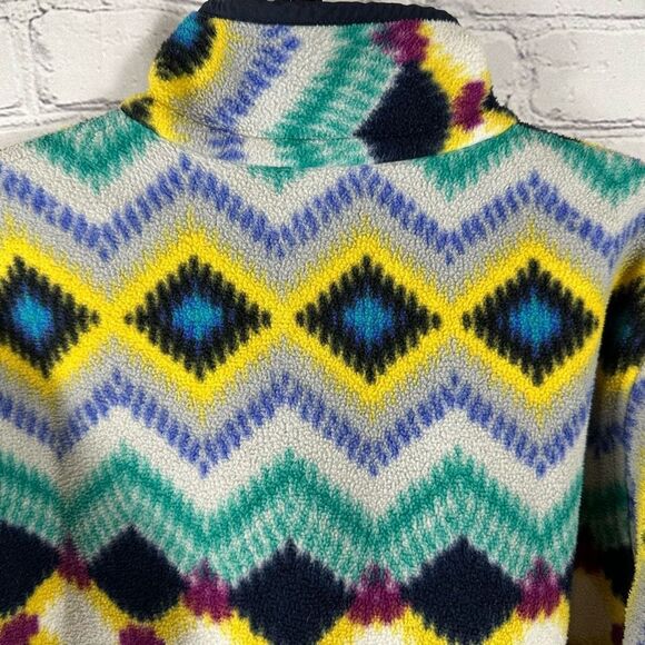 Patagonia Synchilla T-Snap Pullover Timber Twist Aztec Print Lightweight Navy S - Picture 7 of 7